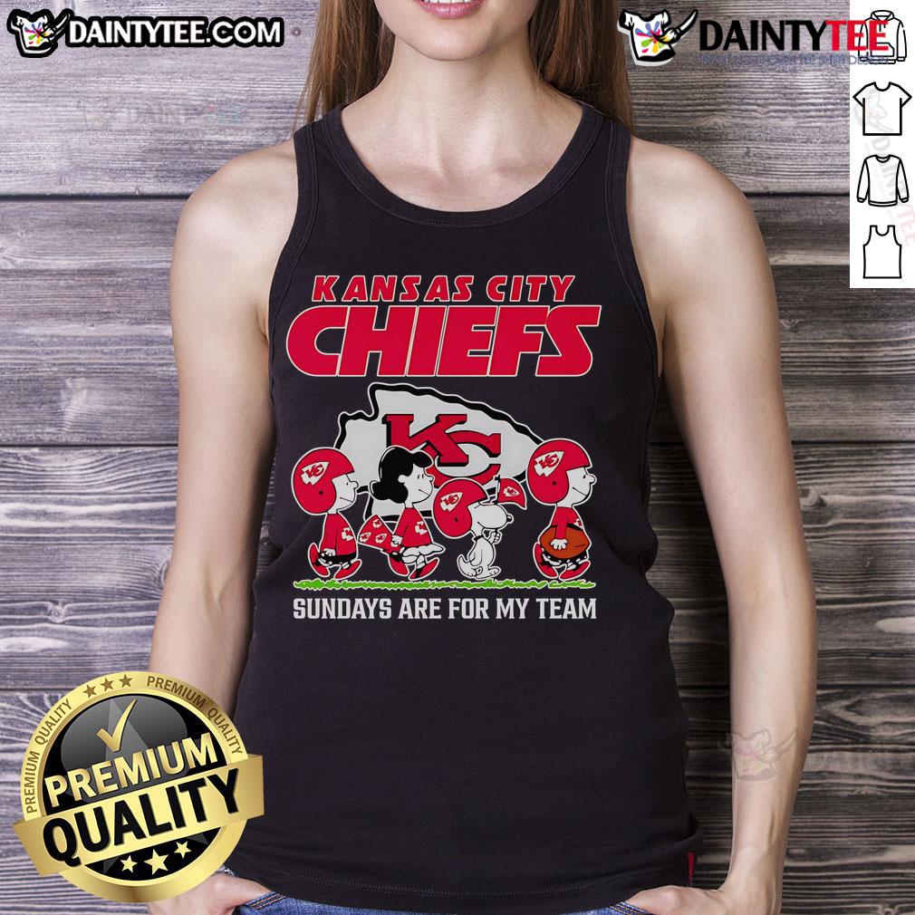 Awesome Peanuts Kansas City Chiefs Sundays Are For My Team Tank Top Awesome Peanuts Kansas City Chiefs Sundays Are For My Team tank top featuring vibrant team colors and playful design.