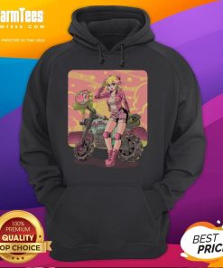 Alt Text: Awesome Princesses Peach Motorcycle Cross Country Retro Anime Gamer Hoodie featuring vibrant graphics and cozy design.