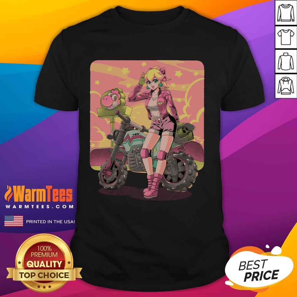 Awesome Princesses Peach Motorcycle Cross Country Retro Anime Gamer T Shirt Awesome Princesses Peach motorcycle cross country retro anime gamer T-shirt featuring vibrant graphics and playful design.