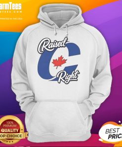 Alt Text: Awesome Raised Right Canada Hoodie featuring a stylish design in vibrant colors, perfect for casual wear.