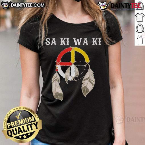 Awesome Sa Ki Wa Ki Ladies Tee featuring a stylish design perfect for casual wear and everyday fashion.
