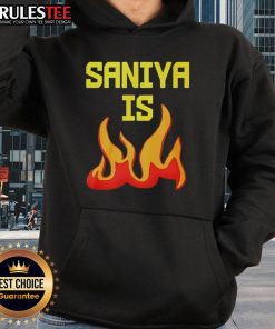 Awesome Saniya Is Fire Hoodie in vibrant colors, showcasing trendy design and comfortable fit for casual wear.