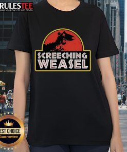 Awesome Screeching Weasel x Jurassic Park ladies tee featuring vibrant graphics and a stylish fit for fans.