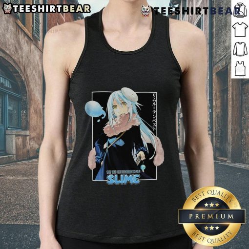 Alt Text: Awesome Slime Rimuru Tempest tank top in box, featuring vibrant design and high-quality material for fans.