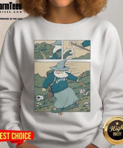 Alt Text: Awesome Snakeboarding Wizard Sweatshirt featuring a vibrant wizard graphic and cozy design for snakeboarding enthusiasts.