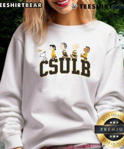 Alt Text: Awesome Snoopy & Peanuts Friends sweatshirt for CSULB Long Beach State fans, featuring vibrant graphics and cozy design.