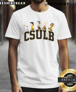 Alt Text: Awesome Snoopy and Peanuts Friends Long Beach State T-Shirt featuring vibrant colors and fun design for fans.