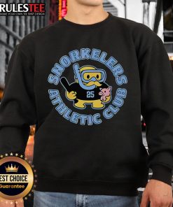 Garrett Stubbs wearing an Awesome Snorkelers Athletic Club sweatshirt, showcasing Philadelphia Phillies pride and style.