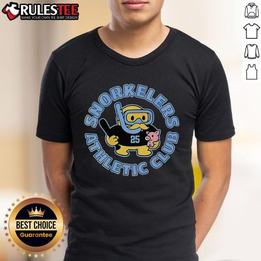 Awesome Snorkelers Athletic Club Garrett Stubbs Philadelphia Phillies T-Shirt featuring vibrant team colors and logo.