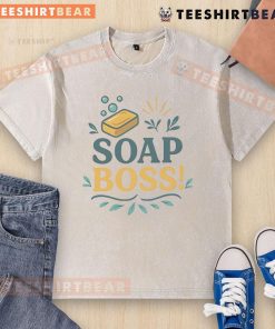 Awesome Soap Boss Washed T-Shirt in soft fabric, featuring a trendy design perfect for casual wear or gifts.
