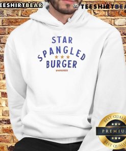 Alt Text: Awesome Star Spangled Burger Whataburger Hoodie featuring vibrant colors and patriotic design for burger lovers.