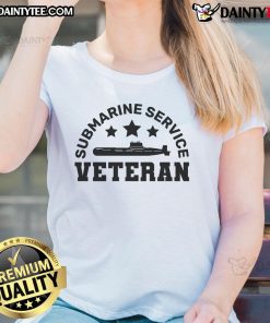 Awesome Submarine Service Veteran Ladies Tee featuring a stylish design for proud military women celebrating their service.