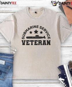 Alt Text: Awesome Submarine Service Veteran washed t-shirt featuring a bold design for proud military supporters.