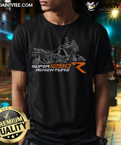 Awesome Super 1290 Adventure Motorcycle T-Shirt featuring a bold design for motorcycle enthusiasts and adventurers.