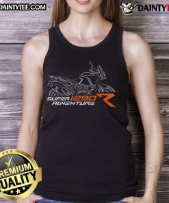 Awesome Super 1290 Adventure Motorcycle Tank Top featuring a bold design for adventure enthusiasts and motorcycle lovers.