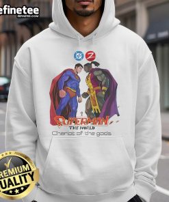 Alt Text: Awesome Superman The World on Zebra Comics hoodie featuring vibrant graphics and stylish design for fans.