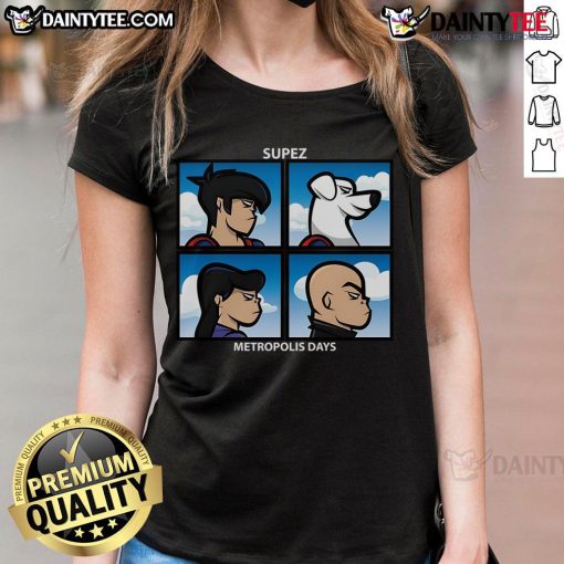 Awesome Supez Metropolis Days Ladies Tee featuring vibrant graphic design for stylish casual wear.