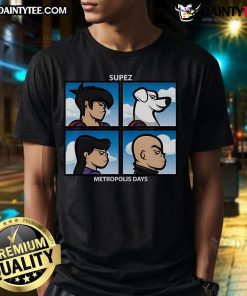 Awesome Supez Metropolis Days T-Shirt featuring vibrant graphic design and comfortable fit for casual wear.