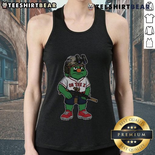 Awesome Tactical BOS Wally on the X Tank Top showcasing a stylish design for outdoor enthusiasts and adventure lovers.