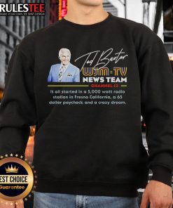 Alt Text: Awesome Ted Baxter WJM TV News sweatshirt featuring classic design and vibrant colors, perfect for fans of the show.