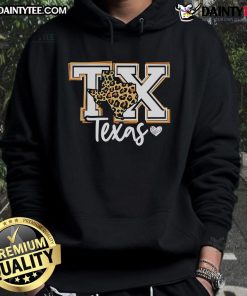 Awesome Texas leopard print TX graphic western style hoodie, perfect for stylish comfort and Texas pride.