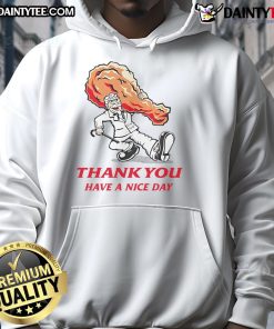 Alt Text: KFC Fried Chicken hoodie with 'Awesome Thank You Have A Nice Day' design, perfect for fans of comfort food fashion.