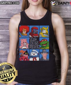 Awesome The 80s Bunch cartoon tank top featuring vibrant graphics inspired by classic 80s animated characters.