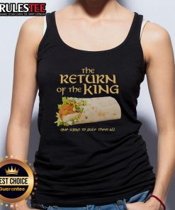 Alt Text: Awesome The Return Of The King chicken wrap tank top featuring a bold design inspired by epic fantasy themes.