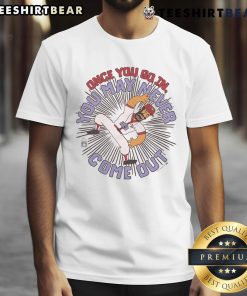 Alt Text: Awesome The Simpsons Ozzie Smith 'You May Never Come Out' T-Shirt featuring vibrant graphics and iconic characters.