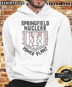 Alt Text: Awesome The Simpsons Springfield Nuclear Power Plant City Champs Hoodie featuring iconic designs and vibrant colors.