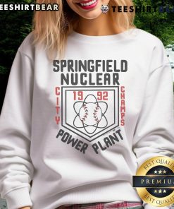 Awesome The Simpsons Springfield Nuclear Power Plant City Champs Sweatshirt featuring vibrant graphics and cozy design.