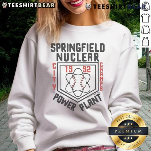 Awesome The Simpsons Springfield Nuclear Power Plant City Champs Sweatshirt featuring vibrant graphics and cozy design.