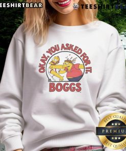 Awesome The Simpsons Wade Boggs You Asked For It Sweatshirt featuring iconic cartoon graphics and vibrant colors.