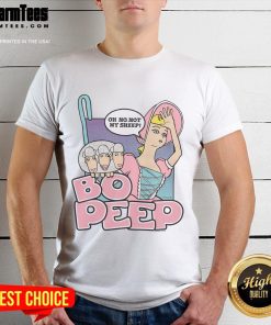 Awesome Toy Story Bo Peep 'Oh No Not My Sheep' T-Shirt featuring Bo Peep with sheep, perfect for fans of Toy Story.