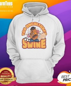 Awesome Toy Story Mr. Potato Head hoodie featuring 'You uncultured swine' graphic, perfect for fans of the classic film.
