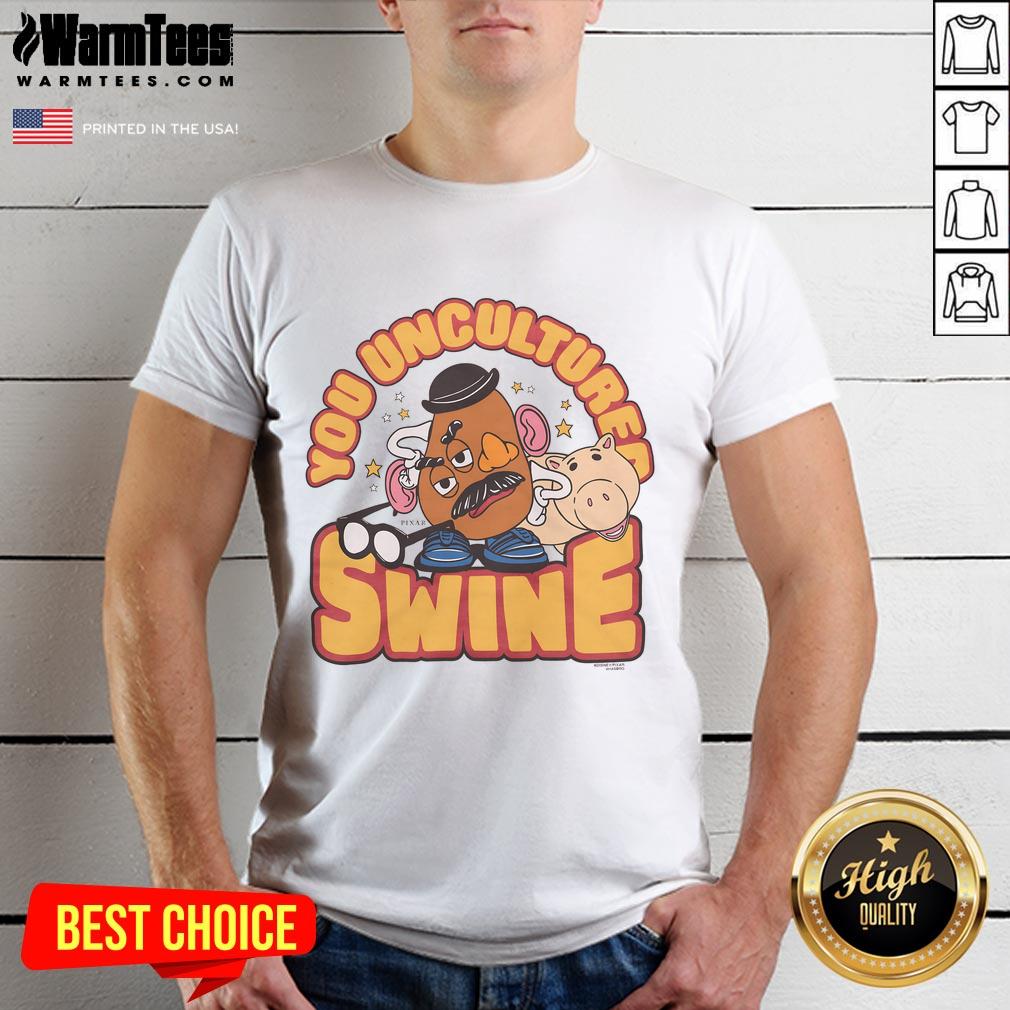Awesome Toy Story Mr. Potato Head You Uncultured Swine T Shirt Alt Text: Awesome Toy Story Mr. Potato Head You Uncultured Swine T-Shirt design featuring vibrant colors and playful graphics.