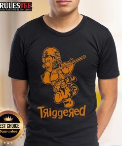 Alt Text: Awesome Triggered Tigger from Winnie the Pooh on a military-style T-shirt, perfect for fans and collectors.