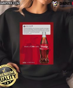 Awesome Trump Real Cane Sugar Coke sweatshirt featuring bold graphics and vibrant colors for a stylish look.