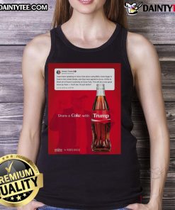 Awesome Trump Real Cane Sugar Coke tank top featuring a bold graphic design, perfect for casual and stylish wear.