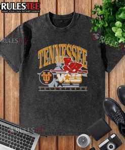 Alt Text: Awesome University of Tennessee Volunteers washed t-shirt featuring the iconic orange and white colors and logo.