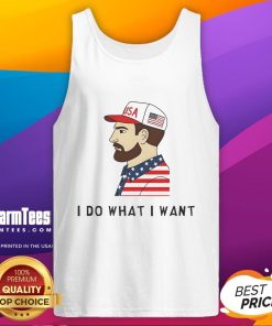 Awesome USA I Do What I Want tank top featuring a bold graphic design, perfect for casual summer wear.