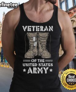 Awesome Veteran of the United States Army Tank Top featuring patriotic design and bold lettering for proud veterans.