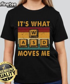 Awesome WASD vintage ladies tee for retro PC gamers, featuring a stylish design celebrating classic computer gaming.
