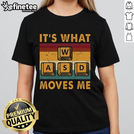 Awesome WASD vintage ladies tee for retro PC gamers, featuring a stylish design celebrating classic computer gaming.