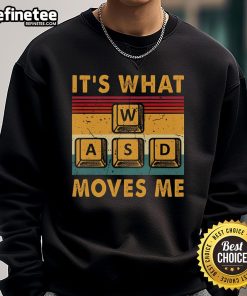 Awesome WASD retro PC gamer sweatshirt featuring vintage design, perfect for computer gaming enthusiasts.