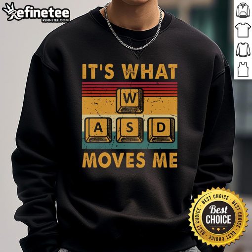 Awesome WASD retro PC gamer sweatshirt featuring vintage design, perfect for computer gaming enthusiasts.