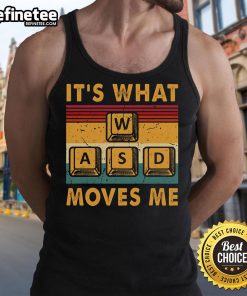 Vintage tank top for retro PC gamers featuring 'Awesome WASD - It's What Moves Me' graphic design.