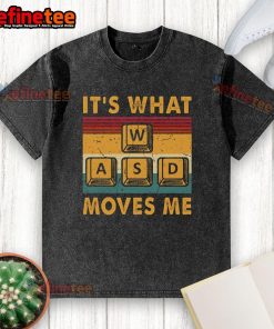 Awesome WASD retro PC gamer vintage washed t-shirt featuring a cool gaming design for computer gaming enthusiasts.
