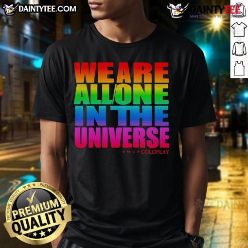 Awesome We Are All One In The Universe Pride T-Shirt featuring a colorful design celebrating unity and diversity.
