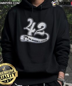 Awesome Whale 42 Life The Universe Everything Hoodie featuring a vibrant design and cozy fabric for ultimate comfort.